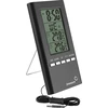 Meteorološka stanica – elektronička, sonda, crna ['termometar s satom', ' unutarnji termometar', ' sobni termometar', ' vanjski termometar', ' viseći termometar', ' stojeći termometar']