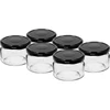 Niska staklenka 200ml - s crnim poklopcem fi 82/6, 6 kom. ['niska staklenka', ' staklena staklenka', ' staklenka 200 ml', ' twist-off poklopac', ' staklenka za džemove', ' spremnik za pohranu', ' domaći proizvodi', ' staklenka za haringe', ' staklenka za salatu', ' staklenka za desert']