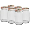 Staklenka TO 900 ml s poklopcem u boji fi82/6 - 6 kom. ['staklenka za konzerve', ' staklenka 900 ml', ' staklenka s poklopcem', ' staklenka s poklopcem u boji', ' kuhinjska staklenka', ' staklena staklenka', ' staklenka za sitnice', ' staklenka za kompot', ' staklenka za gljive', ' staklenka za džem', ' staklenke s navojem']