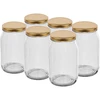 Staklenka TO 900 ml s zlatnim poklopcem fi 82/6 - 6 kom. ['staklenke', ' staklena staklenka', ' staklene staklenke', ' staklenka s poklopcem', ' staklenke za konzerve', ' staklenka za konzerviranje', ' staklenke za konzerviranje', ' staklenka za krastavce', ' staklenka za med', ' 900 ml', ' 0', '9 l.']