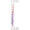 Vanjski bijeli termometar (-50°C do +50°C) 18cm ['vanjski termometar', ' termometar', ' prozorski termometar', ' termometar čitljiva skala', ' termometar od plastike', ' termometar za prozor', ' termometar za balkon', ' dvostrani termometar', ' samoljepljivi termometar']