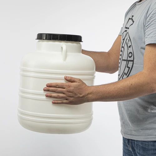 Bačva za kiseljenje 40L - bijela, ručke - 9