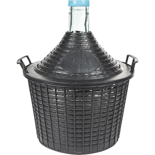 Balon za vino 10 L u plastičnoj košari
