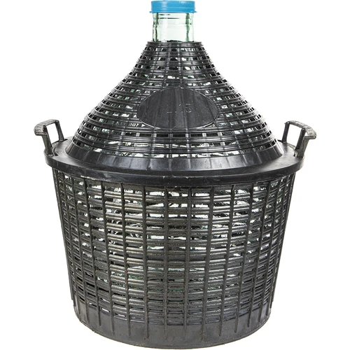 Balon za vino 15 L u plastičnoj košari