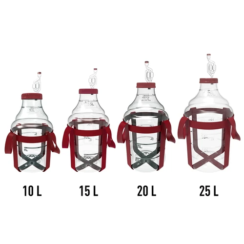 Balon za vino lagan, nelomljiv, s remenima, 10 L - 7
