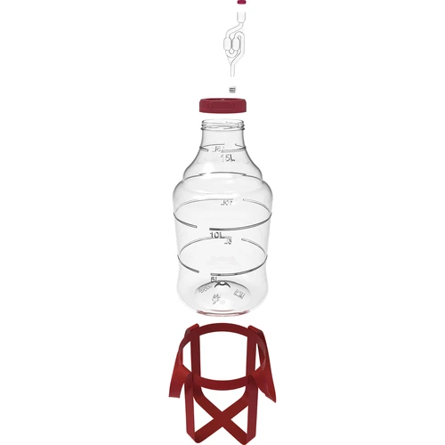 Balon za vino lagan, nelomljiv, s remenima, 15 L - 2