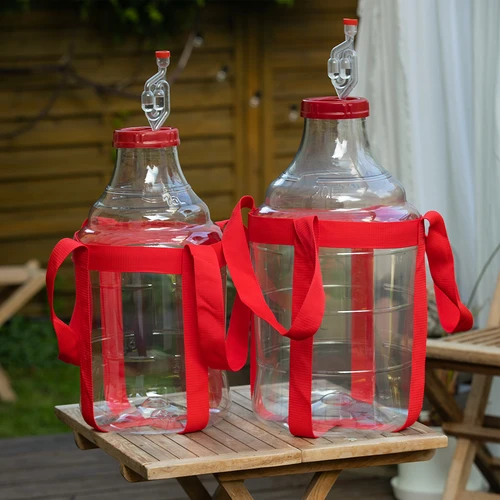 Balon za vino lagan, nelomljiv, s remenima, 15 L - 10