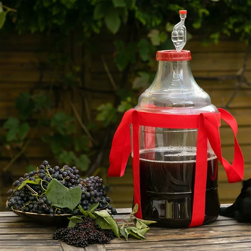 Balon za vino lagan, nelomljiv, s remenima, 20 L - 8