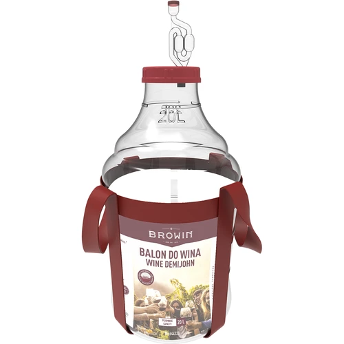 Balon za vino lagan, nelomljiv, s remenima, 20 L - 3