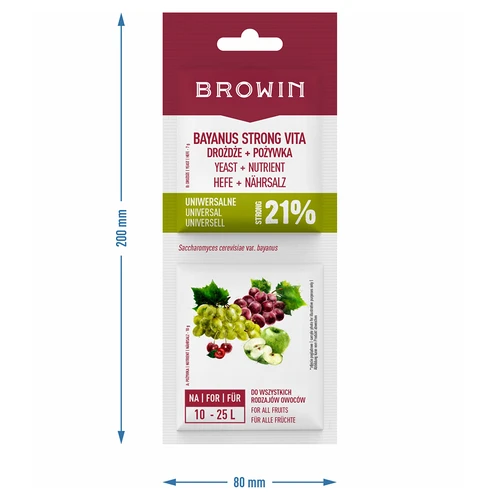 Bayanus kvasac + hranjiva tvar - Univerzalno - 21%, 17 g - 3