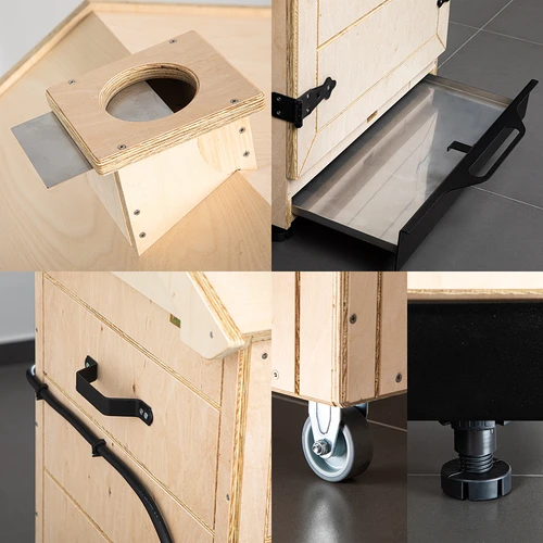 Bezokvirna pušnica dragON PLYWOOD NATURE s digitalnim kontrolerom, 200 L - 6
