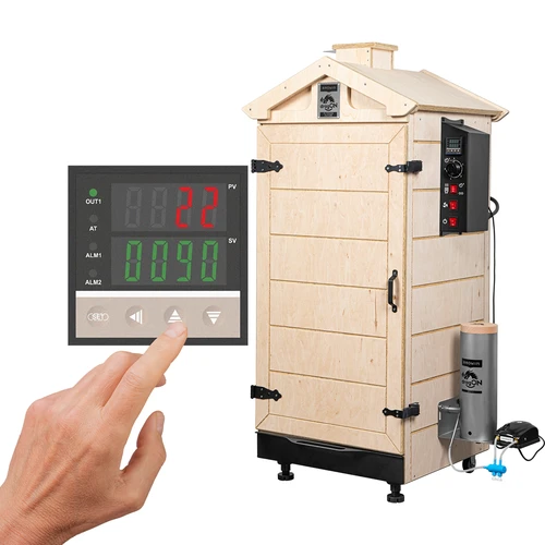 Bezokvirna pušnica dragON PLYWOOD NATURE s digitalnim kontrolerom, 200 L