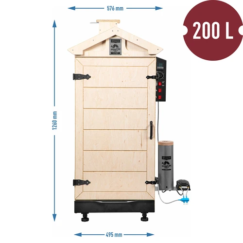 Bezokvirna pušnica dragON PLYWOOD NATURE s digitalnim kontrolerom, 200 L - 8