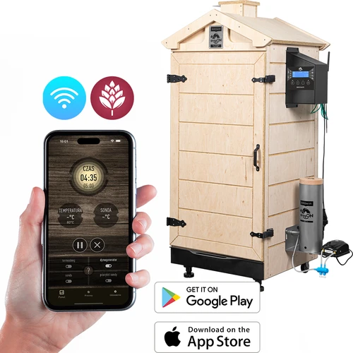 Bezokvirna pušnica dragON PLYWOOD NATURE s Wi-Fi upravljačem, 200L
