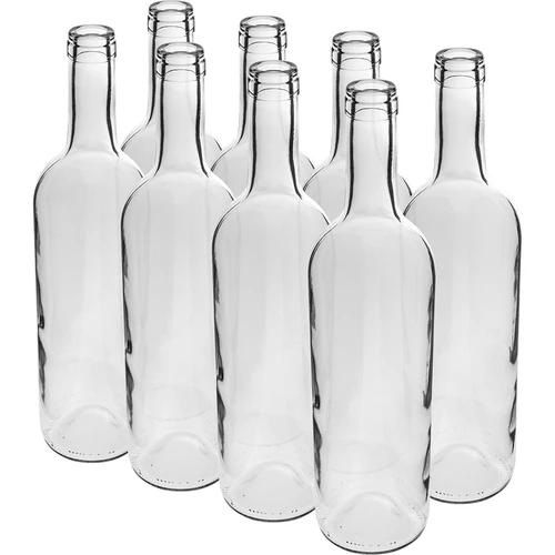 Bijela boca za vino 0,75 L - paket 8 kom.