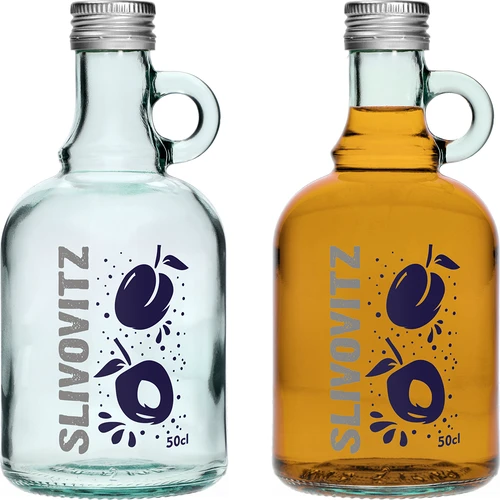 Boca 0,5 L s čepom i dvobojnim tiskom Slivovitz - 4 kom. - 4