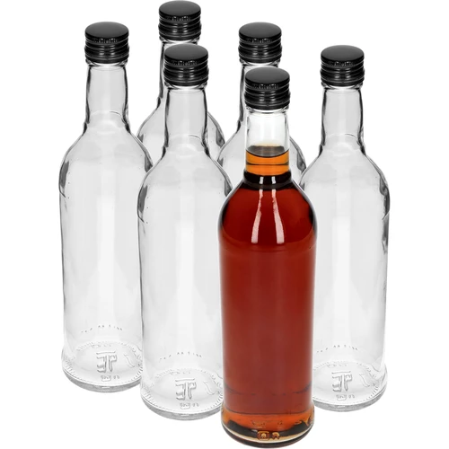 Boca 500 ml Vitka, s crnim čepom, za votku, 6 kom. - 2