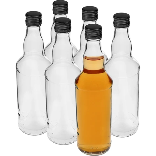Boca 500 ml za votku, s crnim navojnim čepom, 6 kom. - 3