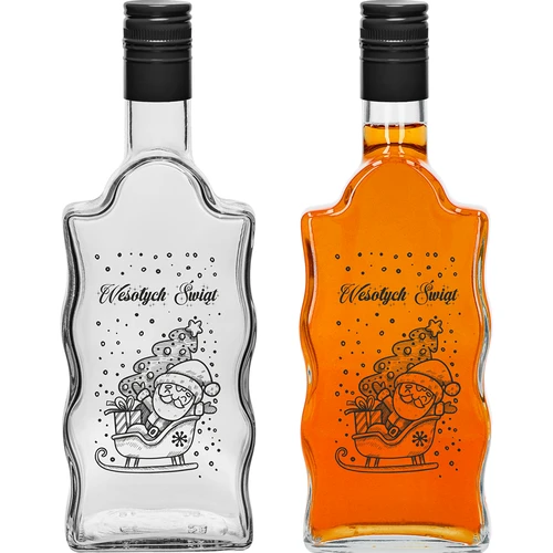 Samostanska boca 500 ml s navojnim čepom, otisak „Djed Božićnjak”, 1 kom. - 2