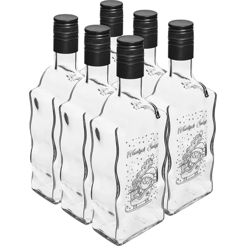 Samostanska boca 500 ml s navojnim čepom, otisak „Djed Božićnjak”, 1 kom. - 4