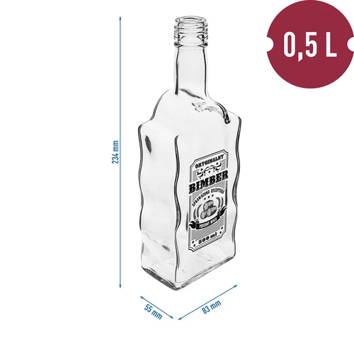 Boca Klasztorna 500 ml s navojnim čepom, natpis „Bimber”, 1 kom. - 5
