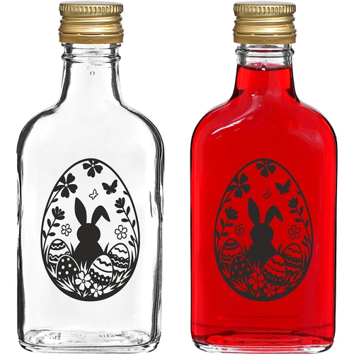 Boca pljoska 200 ml s navojnim čepom, tisak "Uskrsna pisanica", 1 kom.