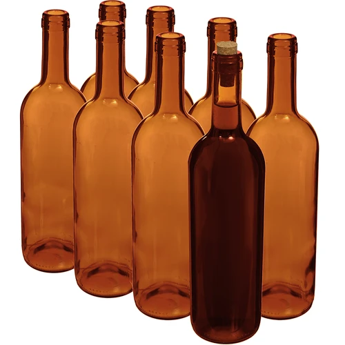 Boca za vino 0,75 L smeđa - paket 8 kom. - 2