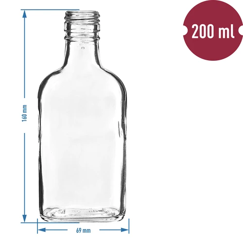 Bočica za likere pljoska 200 ml - 10 kom. - 4