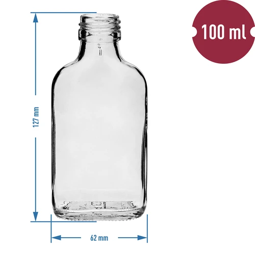 Bočica za likere tipa pljoska 100 ml 10 kom. - 4