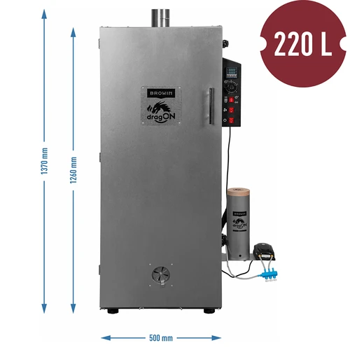 Čelična pušnica dragON 220 L – s digitalnim upravljačem - 8