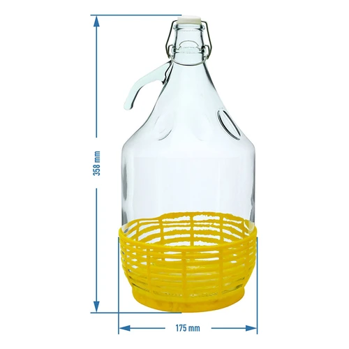 Dama boca 5 L - plastična košara, žičani zatvarač - 2