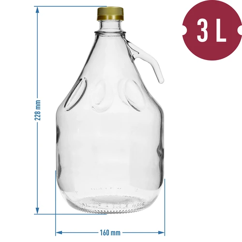 Demižon 3L Dama s poklopcem - 4