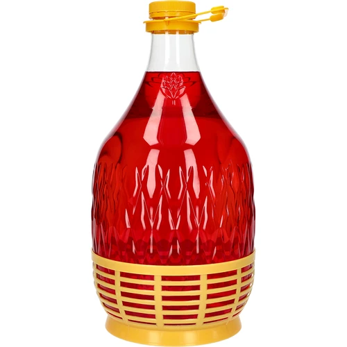 Demižon Dama 5 L PET, s navojnim čepom, ručkom i košaricom - 2