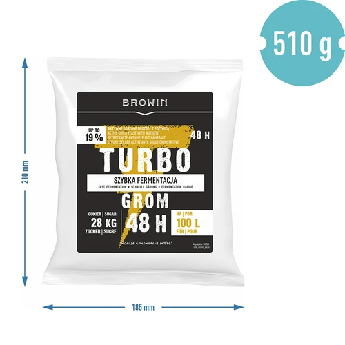 Destilacijski kvasac Turbo Grom 48h 100L - 5