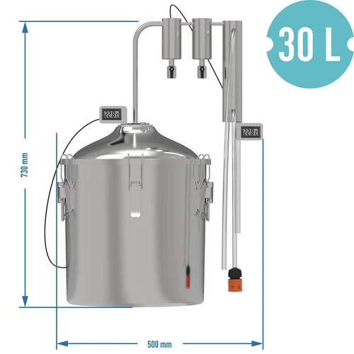 Destilator hawkSTILL 1.0 CONVEX 30 L - 2 suhoparnika - 9