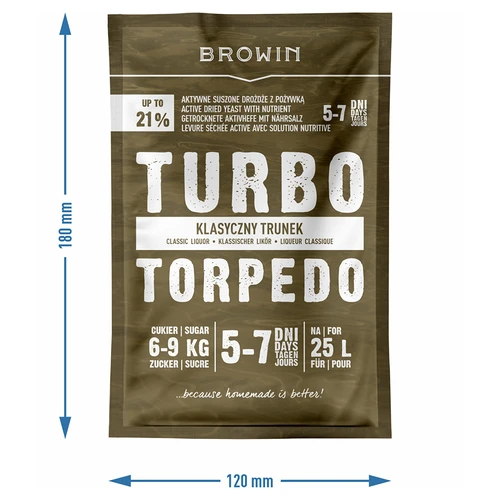 Destilerijski kvasac Turbo Torpedo 5-7 dana 21% 100g - 6