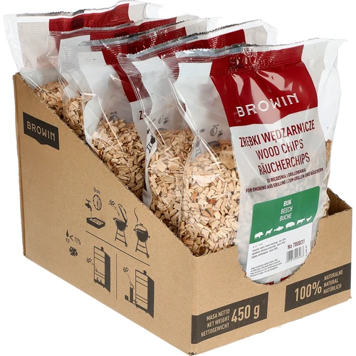Drvene sječke za dimljenje/roštiljanje, bukva, 450 g, kl. 2 - 2