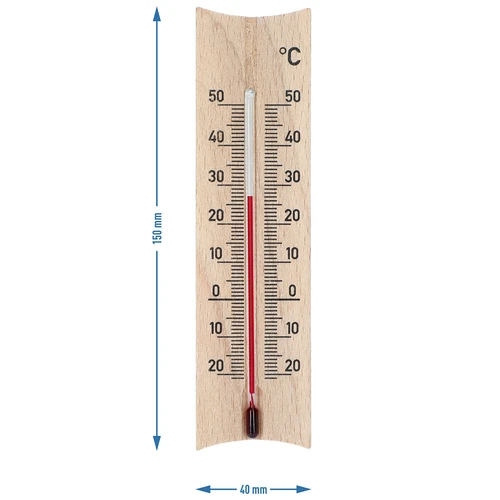 Drveni sobni termometar (-20 do +50°C), 15 cm, mix - 6