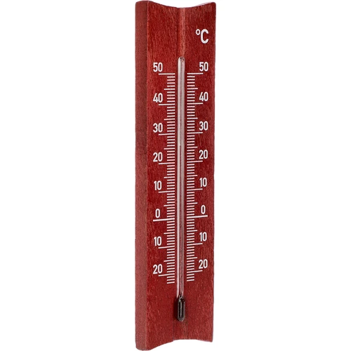 Drveni sobni termometar (-20 do +50°C), boja mahagonija, 15 cm - 2