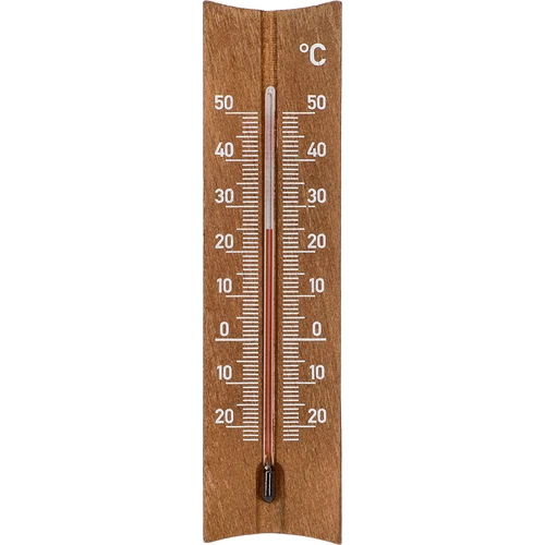 Drveni sobni termometar (-20 do +50°C), tamno smeđi, 15cm