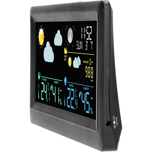 Elektronička meteorološka stanica – bežična, sa senzorom, crna - 4