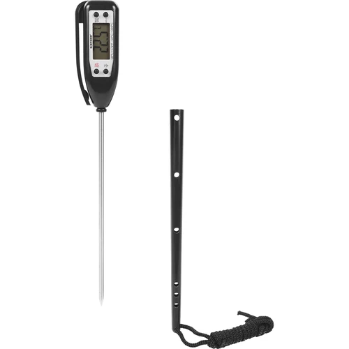 Elektronički kuhinjski termometar (-50 °C do +300 °C) s futrolom, crni
