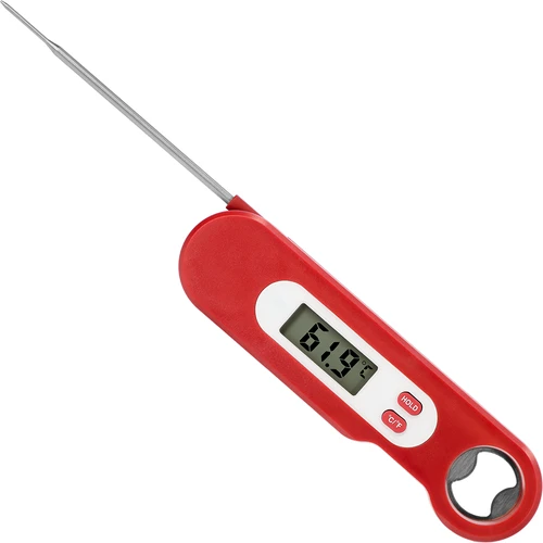 Elektronički kulinarski termometar sa sklopivom sondom (-50/+300℃), crveni - 3