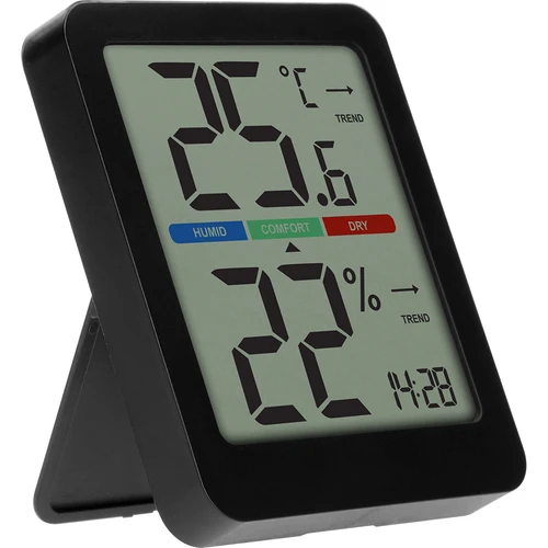 Elektronički sobni termometar, crni