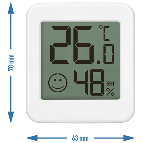 Elektronički termometar s pokazivačem udobnosti, bijeli - 10