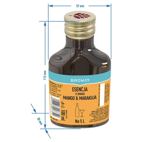 Esencija okusa mango & marakuja za 5 L, 100 ml - 6