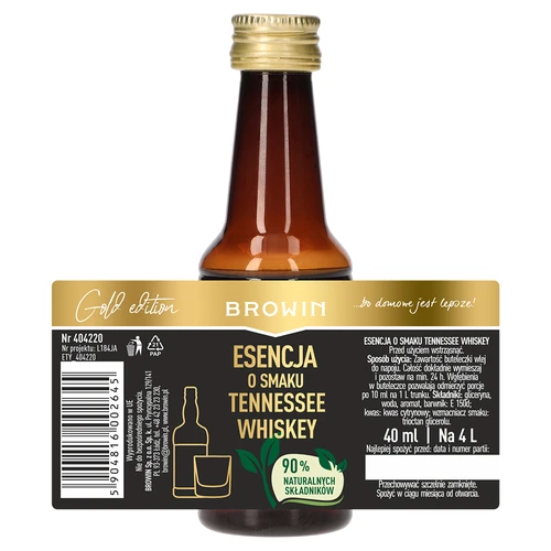 Esencija s okusom Tennessee whiskeyja za 4 L - 40 ml - 7