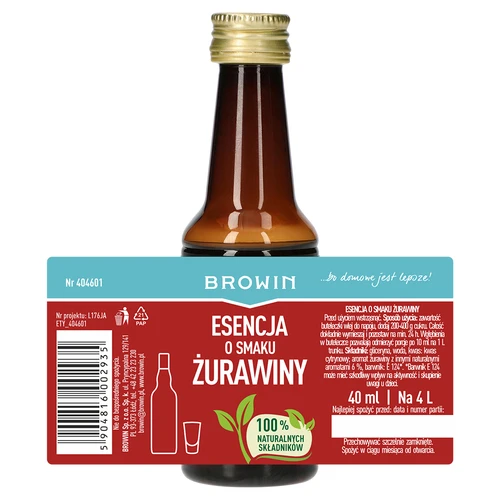 Esencija s okusom brusnice za 4 L - 40 ml - 5