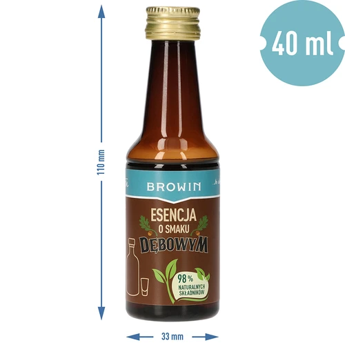 Esencija s okusom hrasta, s prirodnom aromom i ekstraktom – 40 ml, za 4 L - 8