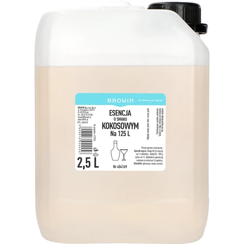 Esencija s okusom kokosa, 2,5L, za 125L gotovog pića